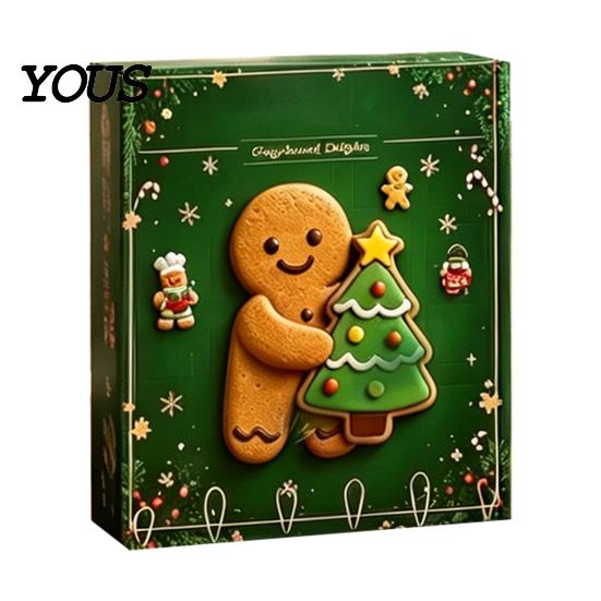 Christmas Tree Ornament Set 2026 Gingerbread Man Advent Calendar, 24 Day Countdown Decoration for Calendar Kids Adults, Festive Holiday Tabletop