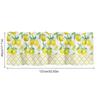 Lemon and Tartan Window Top Curtain Fashion Printing Light Blocking Short Window Valance Curtain for Kitchen Bedroom