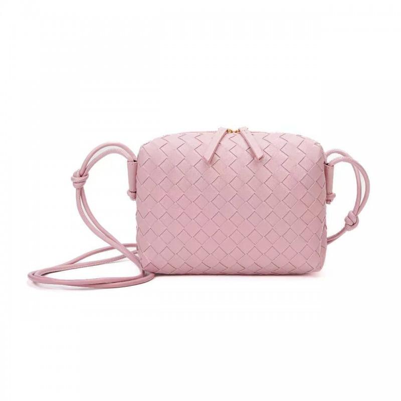 Handwoven Mini Square Crossbody Bag Women Soft PU Leather Shoulder With Zip Urban Chic Style