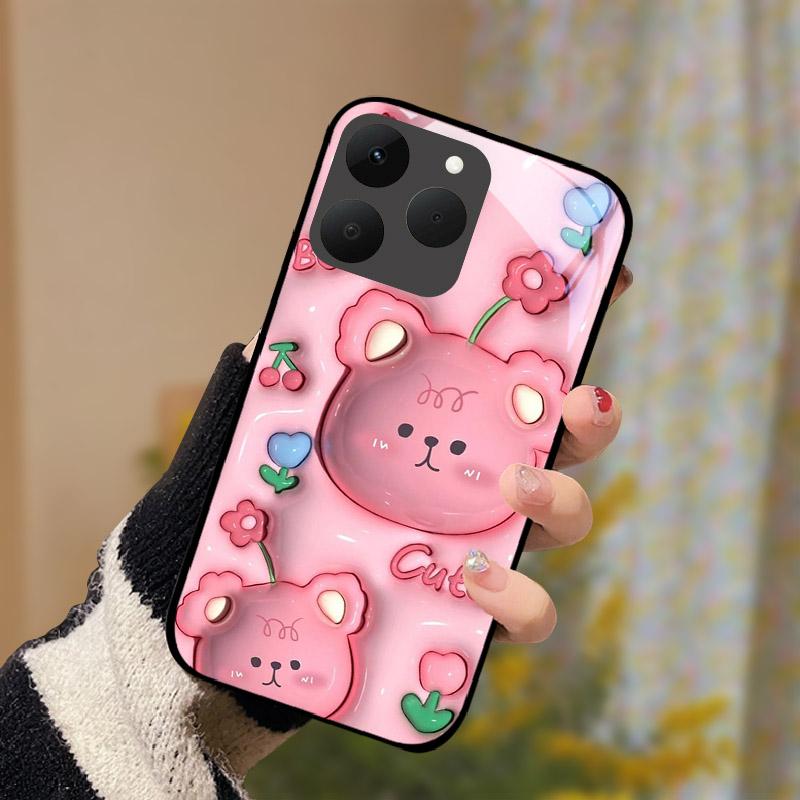 Für Realme 15T 15 T 5G Hülle Luxus Mode Gehärtetes Glas Rückseite Für Realme15T Stoßfester Bumper Funda RMX5111 RMX5112 Etui