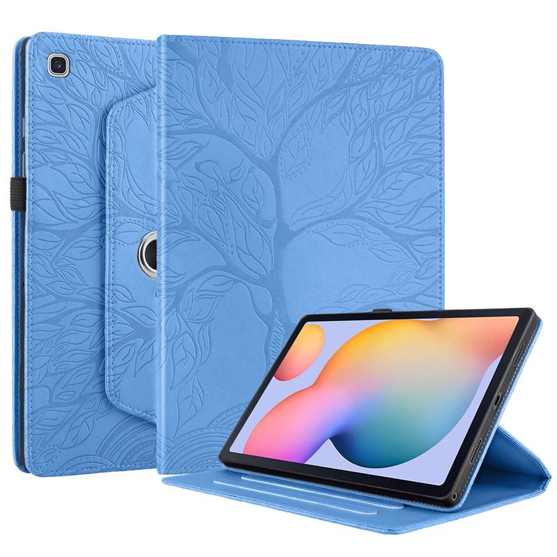 Pouzdro pro Samsung Galaxy Tab S6 Lite 10.4 3D stromový embosovaný otočný stojánek s otočným stojánkem o 360 stupňů Tablet pro Samsung Tab S6 Lite Kryt