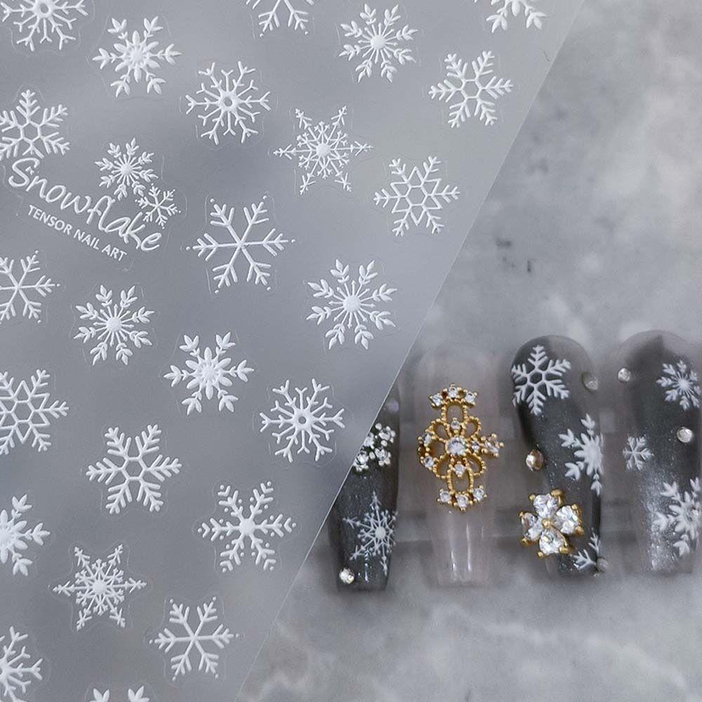 Santa Claus Elk Nail Stickers Christmas Nail Stickers Nail Art Decorations Snowflake Nail Decals