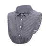 Womens Classic Striped Detachable Fake Collar Shirt Dickey Half Blouse False Collar for Lady Girls Men