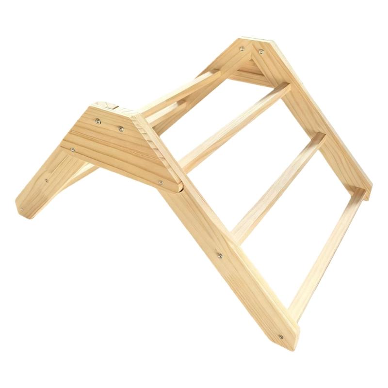 Detachable Wooden Poultry Roosting Ramp With Triangular Design Easy to Clean Chicken Coops