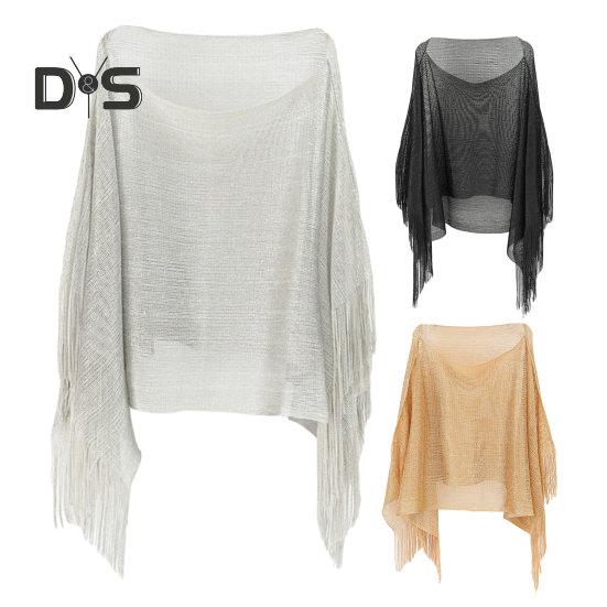 Summer Beach Mesh Cover Up Tassel Decor See Through Loose Swimsuit Thin Sunshade Beachwear Blouse Irregular Holiday Sexy Long Bikini Top