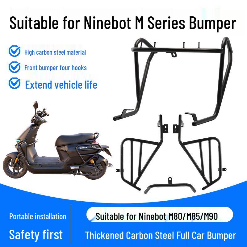 Ninebot Electric Scooter Carbon Steel Crash Bars (M80/M85/M90) - Thickened Bumper Guards