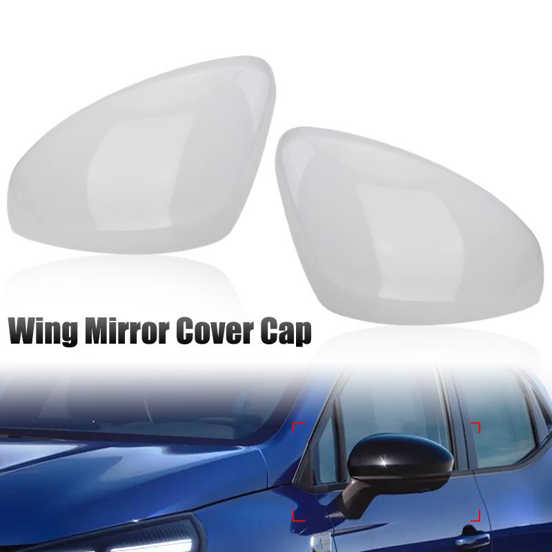 Rearview Mirror Cover Cap For Renault Clio  MK5      2024 2025 Black /White Door Wing Rear View Mirror Cover