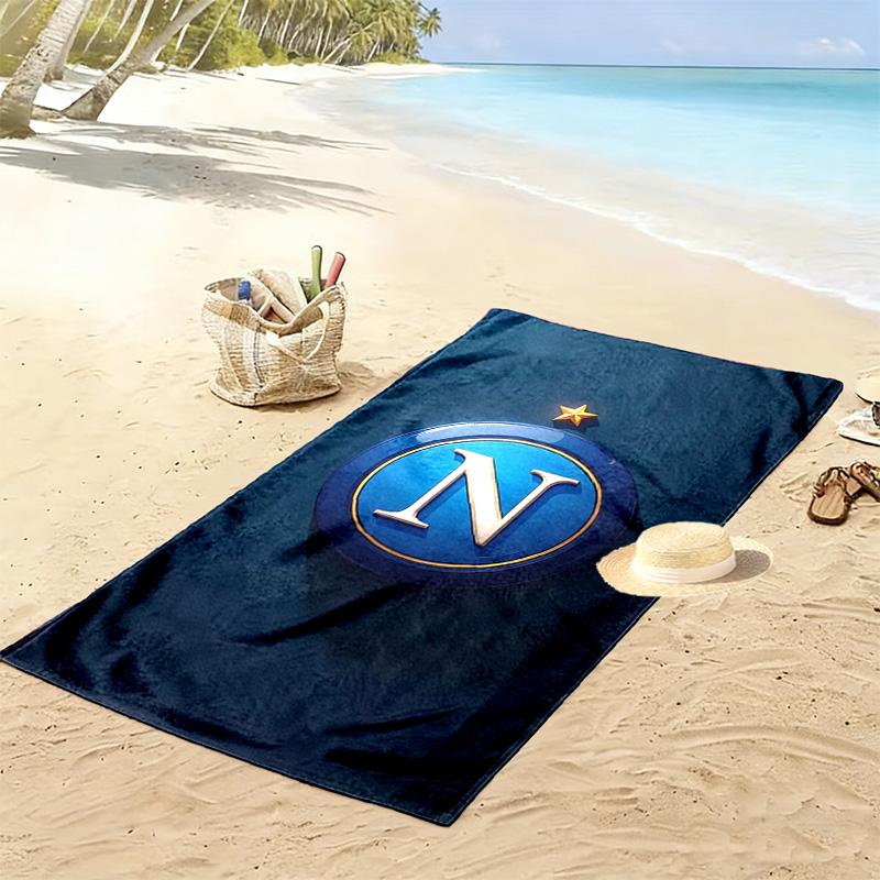 Asciugamano da Spiaggia Stampa Napoli Calcio, Asciugamano Grande Morbido Asciugatura Rapida per Spiaggia Campeggio Nuoto