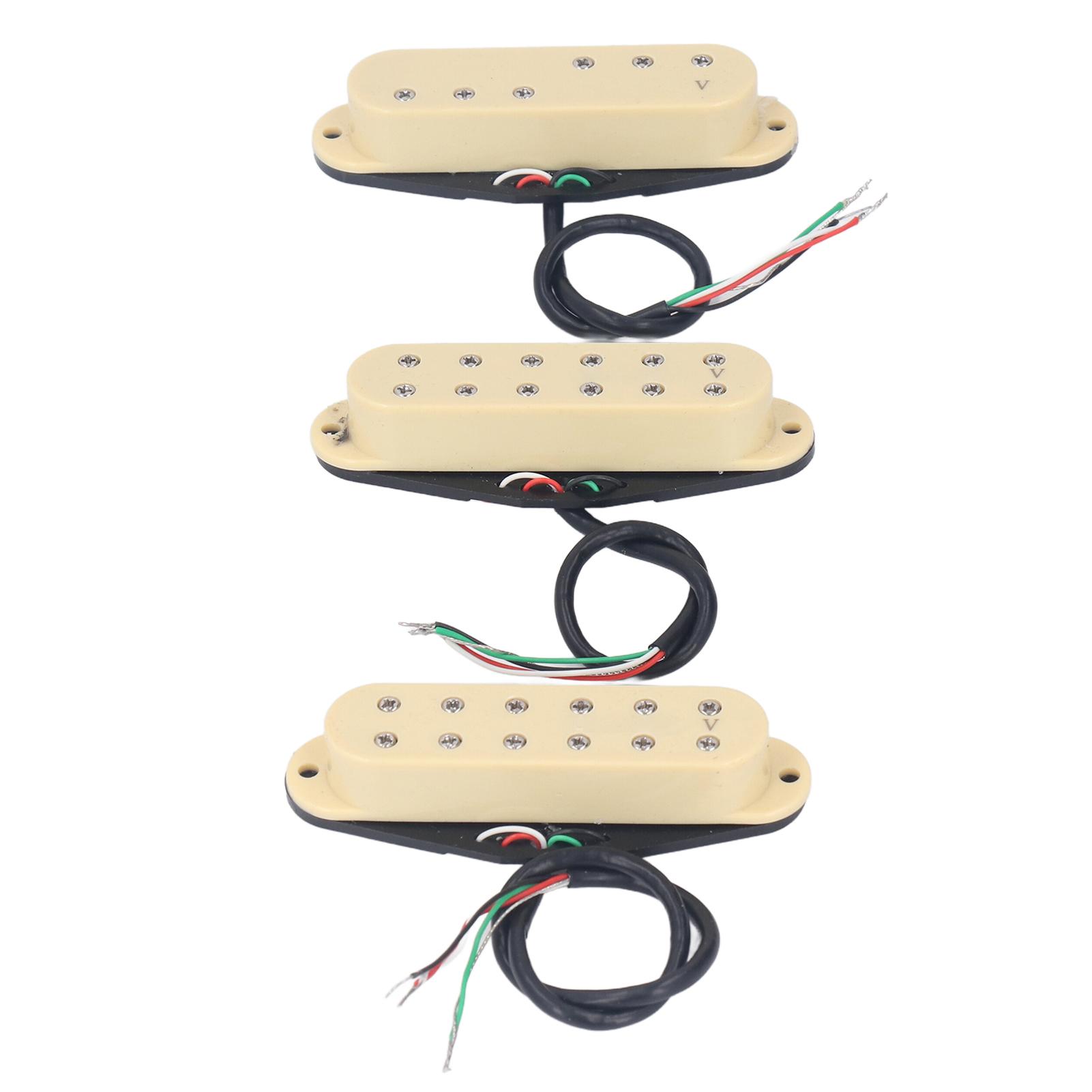 

Single Coil Pickup Set 3 Piece Neck Middle Bridge Pickups for Stratocaster Guitar