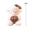 Doll Pendant Keychain Cartoon Lamb Wearing Necktie Plush Keyring Car Key Holder Pendant Backpack Accessories