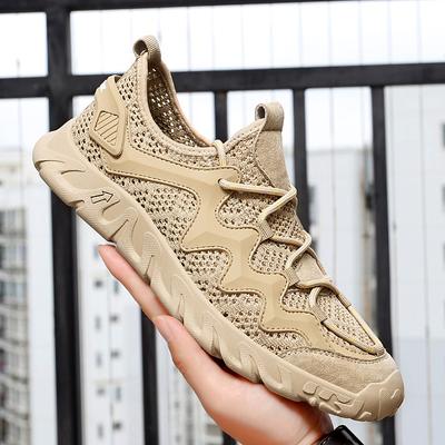 Men's Summer Hollow-out Shoes Mesh Shoes New Breathable Versatile Casual Shoes Outdoor Trendy Mesh Surface Shoes