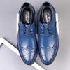 Fashion Handcrafted Mens  Oxford Shoes Genuine Calfskin Leather Brogue Dress Shoes Classic Business Formal Shoes Man