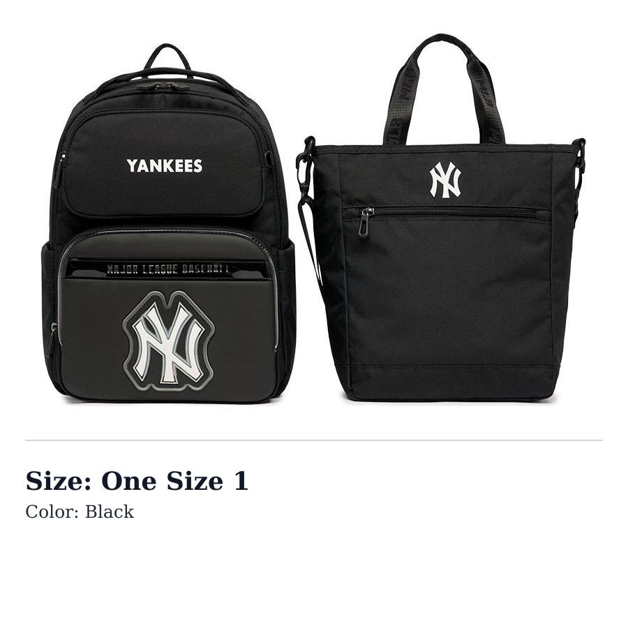 MLB Polyester Backpack Regular Mens Black 7ABK0023N50BKS One Size 1