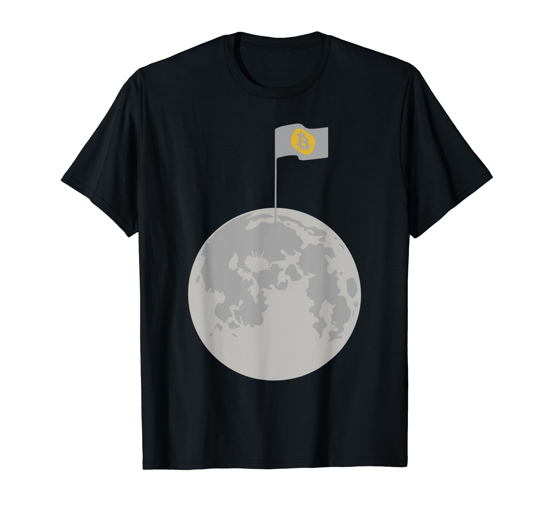 

Футболка с юмором о криптовалюте и биткоинах Moon Bitcoin Flag HODL Blockchain