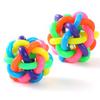 Colorful Bell Ball Small Size Rubber Braided Ball For Dogs Pet Toy Wholesale
