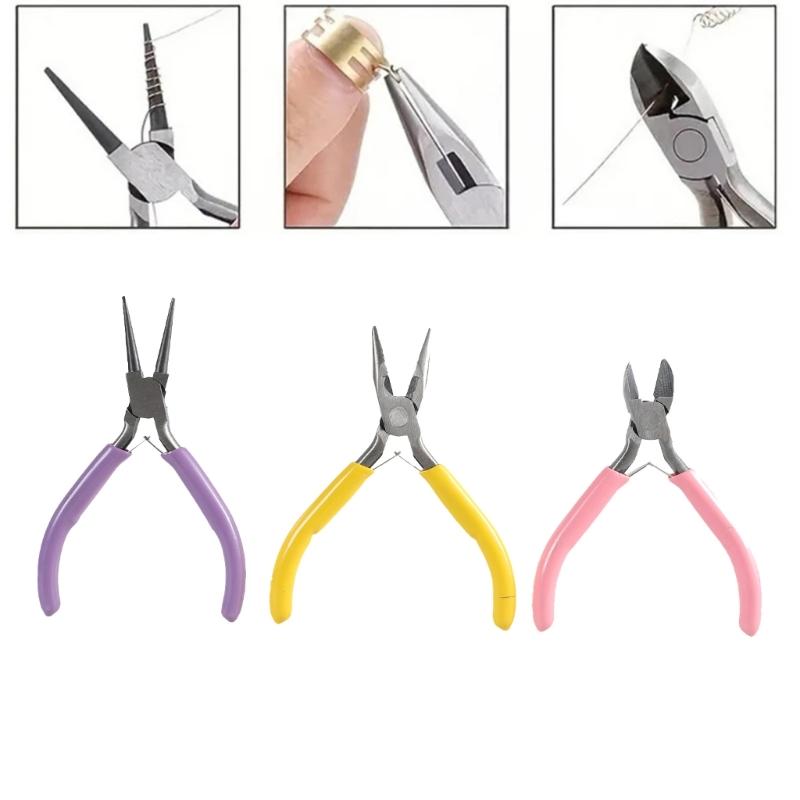 8Pcs Jewelry Needle Nose Pliers Side Cutter Jewellery Pliers Wire Cutter Round Nose Pliers Set Jewellery Making Tool