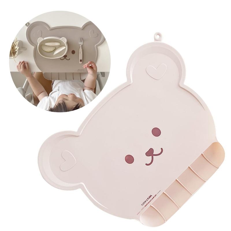 Food Grade Silicone Placemats Kids Placemats for Toddler Children Non-Slip Table Mats Baby Food Mats with Hanging Loop