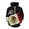 Unisex Hooded Sweatshirt With 3D Digital Print Mexican Flag Emblem Fleece-Lined Winter