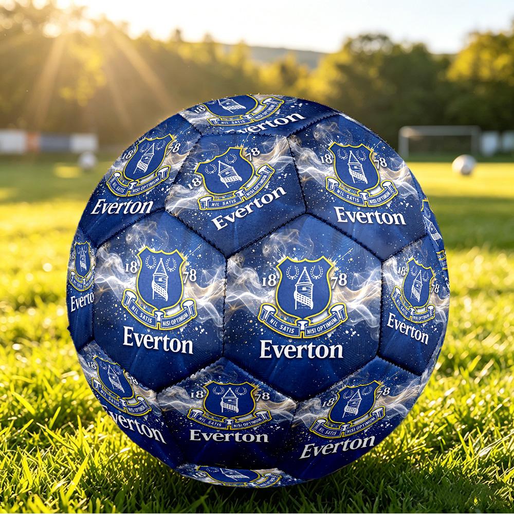 Everton FootballPrinted Size 5 Soccer Ball, Anti Slip Adult Match Football Souvenir for Football Fans