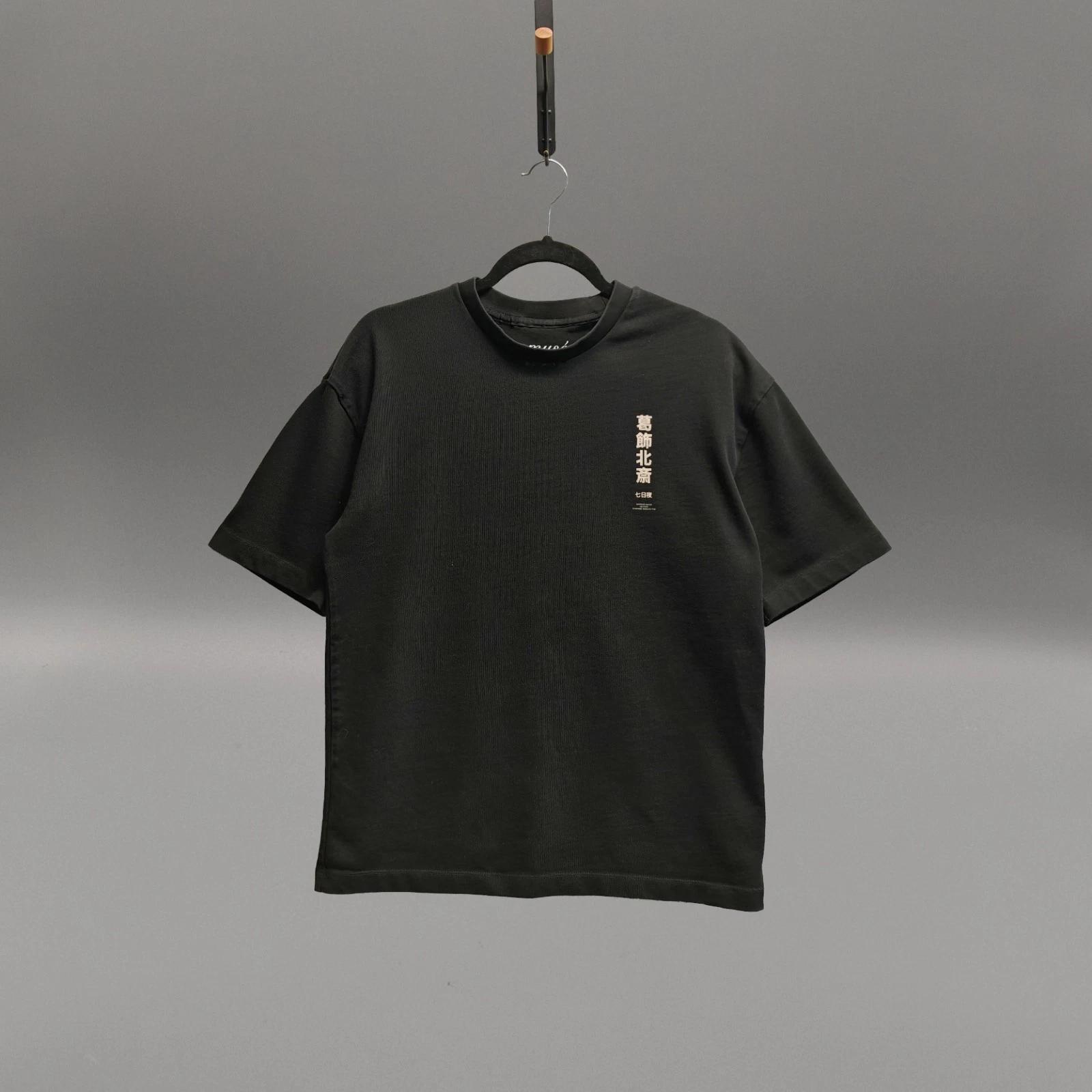 Next Musée D Art Hokusai Black Graphic Oversized T Shirt Small Cotton Tee 3565 2XL