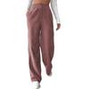 Spring 2026 New Women's High-waisted Casual Pants Solid Color Corduroy Loose Straight Trousers Women