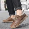Fashion 2025 New Outdoor Versatile Lace Up Comfortable Sports Casual Leather Shoes Fashionable Men's Breathable Casual Leather Shoes