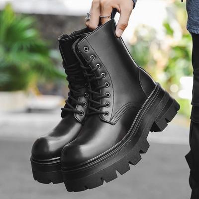 Botas de Plataforma Casuales de Alta Calidad para Parejas, Zapatos de Diseño Nuevo para Hombre, Botines de Tobillo para Motociclista, Botas Británicas de Alta Gama para Hombre, Botas Hombre