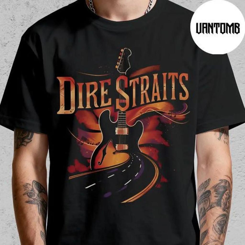 Dire Straits T Shirt Amp More Vintage Washed Unisex Designer Clothes Slightly Streetwear Breathable Graphic Casual Stylish