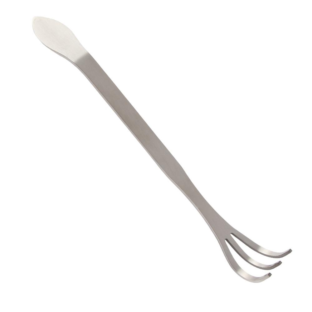 Silver Gardening Cultivator Stainless Steel Root Rake Pick Durable Soil Loosening Tool