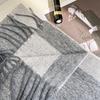 Autumn and winter 100wool wool scarf women's double-sided two-color striped scarf high-end fringed shawl scarf
