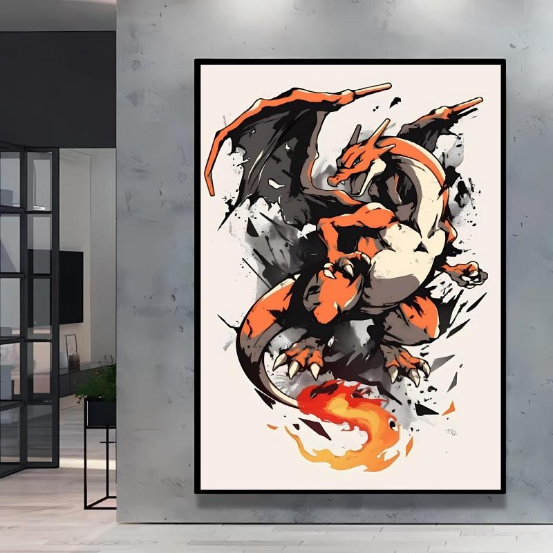 Japanese Anime Canvas Paintings Pokemon Umbreon Retro Style Cartoon Picture Modern Home Living Room Children's Room Decor Poster