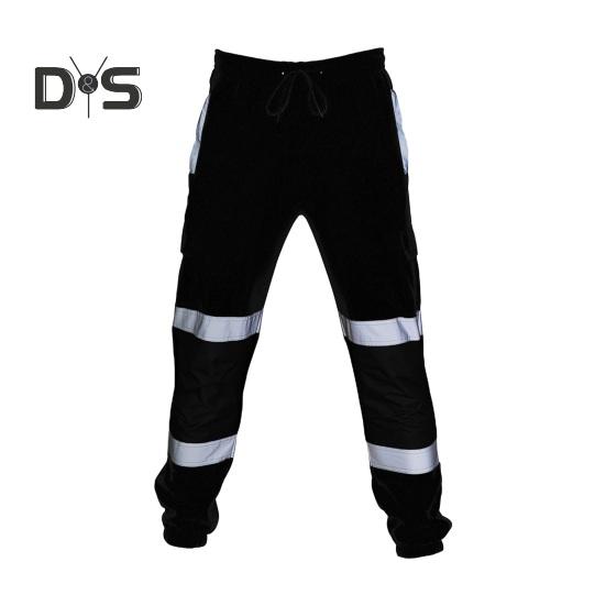 

Светоотражающие защитные брюки, светоотражающие зоны на 360 градусов, высокая видимость, ночные уличные строительные рабочие, ночные смены, бег, велоспорт, брюки M чёрный
