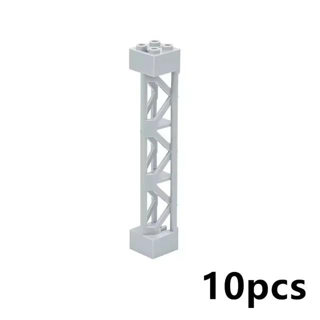 Building Blocks Imitating Steel Structure Suspension Bridge MOC 95347 Pillars DIY Assembly Railway Track Support Bracket