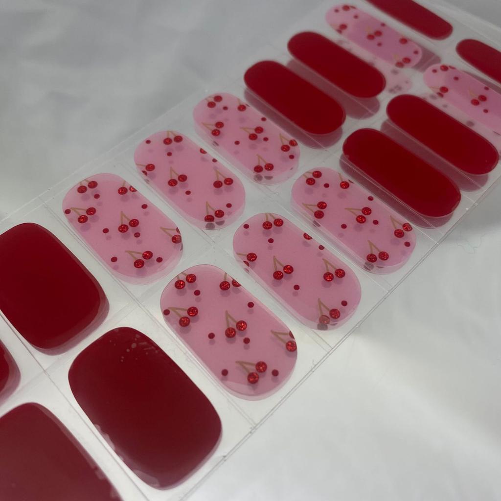 Gel Nail Patch Manicure Black Technology Semi-cured Nail Patch Gel Patch Half Baked Nail Full Patch 20 Fingers