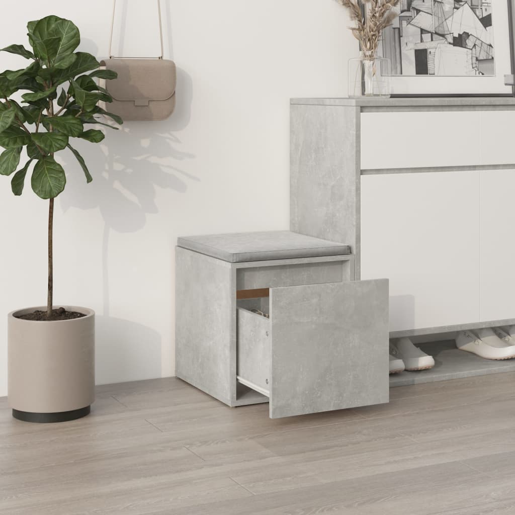 Drawer Box Concrete Grey 40.5 X 40 X 40 Cm Wood Based Material