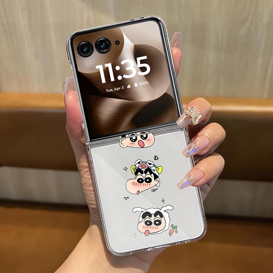

Soft Clear Phone Cover Luxury Funda Case for Motorola Razr 60 Ultra 50 50Ultra 50/60 Frog Crayon Shin Chan Motorola Razr 50 Ultra