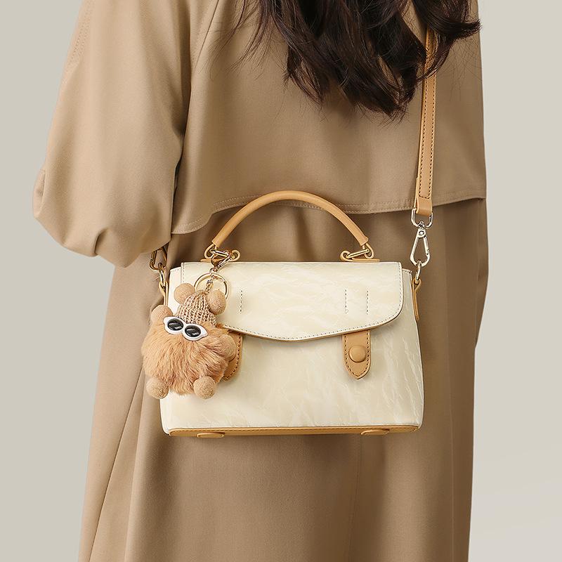 Summer Cowhide Cambridge Bag Fashionable Light Luxury One Shoulder Crossbody Bag Birthday Gift High End Feeling