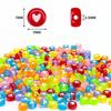100-500PCS Love Heart Beads Acrylic Colorful Loose Spacer Beads for Jewelry Making DIY Handmade Bracelet Earrings Accessories