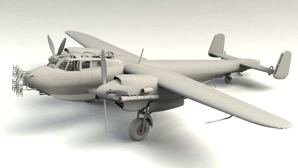 ICM 1/48 scale German Air Force Dornier Do217N-1 Night Fighter Plastic Model Kit 48271 Gray, Large