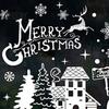 Waterproof Window Stickers 9Pcs Christmas Winter Cling, Snowman Snowflake Tree Static Glass Reusable Sticker Sticker, Removable Double-sided Decor for