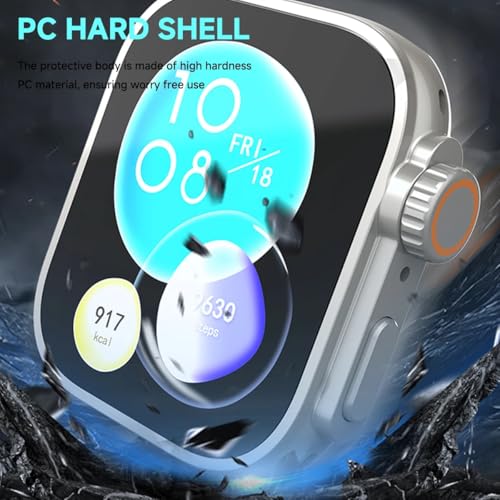 Fits Watch Fit4Pro Tempered Glass PC Hard Case Case White