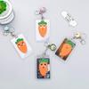 Creative Cartoon Carrot Printing Transparent Acrylic Card Holders Kawaii Students Bus Metro Card Hold