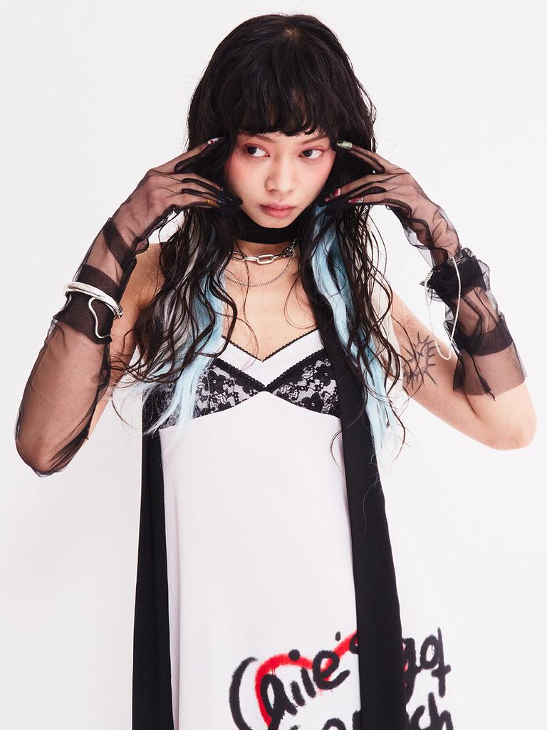 As If Cali Graffiti Coloring Slim One-Piece White