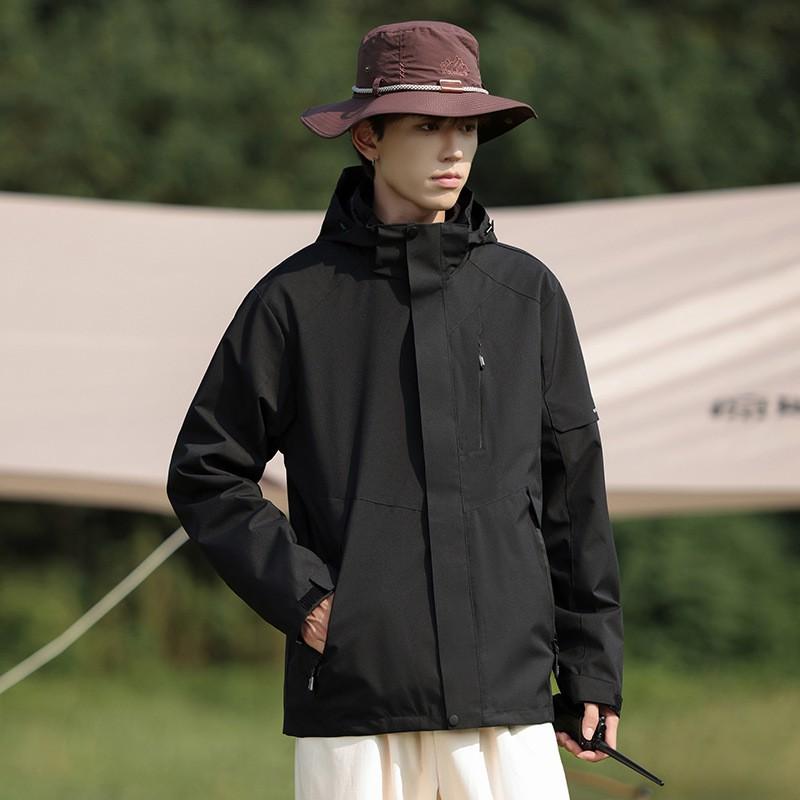 Men Women Waterproof Windproof Hiking Jacket Outdoor Travel Coat Lightweight Hooded Rain Shell