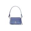 Vivienne Westwood Planet Logo Magnetic Closure Flap Leather Shoulder Bag Small Women handbags Light-Blue 4304006RL0038J401