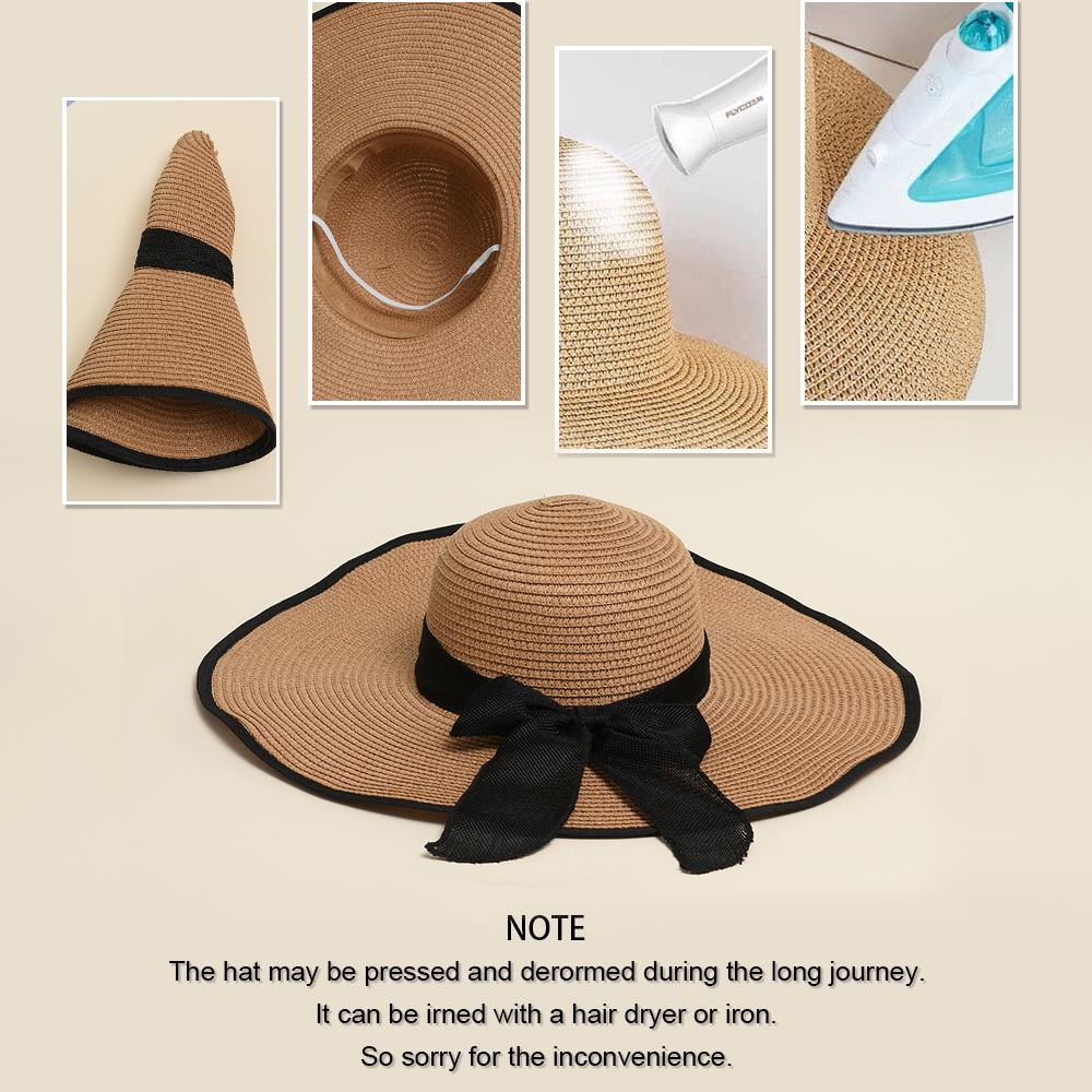 New Summer Women's Boater Beach Hat Female Casual Panama Hat Lady Classic Flat Bowknot Straw Sun Hat Women Gift