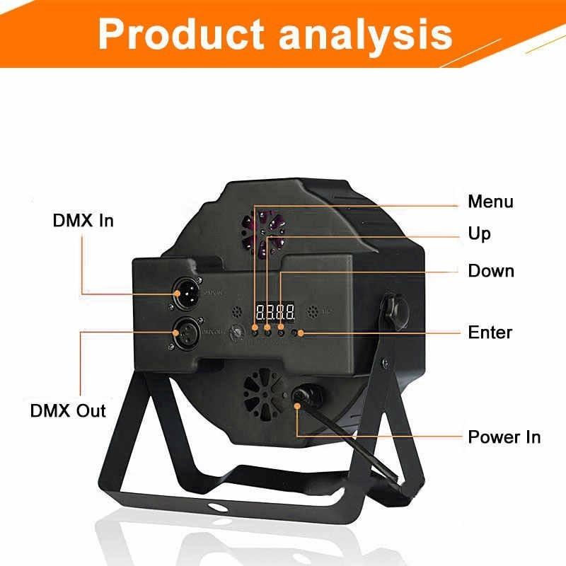 18 Led RGB Light Party Lights Led Disco Light Par Light Portable DJ Lights Slim Stage Lighting Equipment
