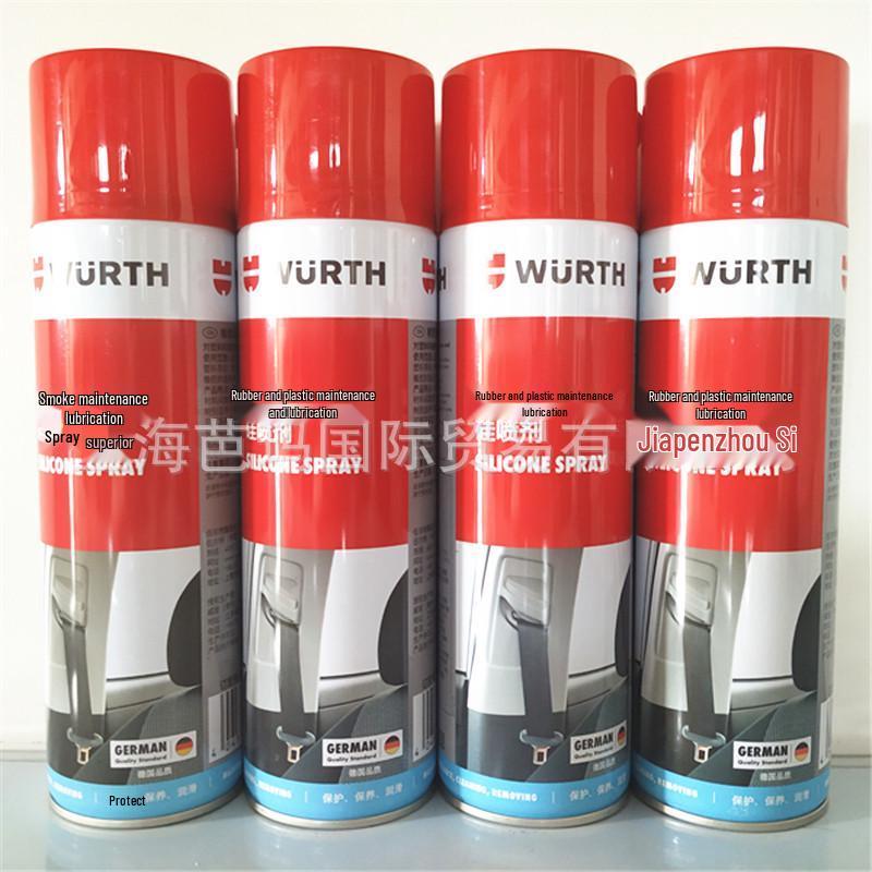 WURTH Silicone Spray for Rubber & Plastic Maintenance 500ML - Protects Car Window Rubber Strips
