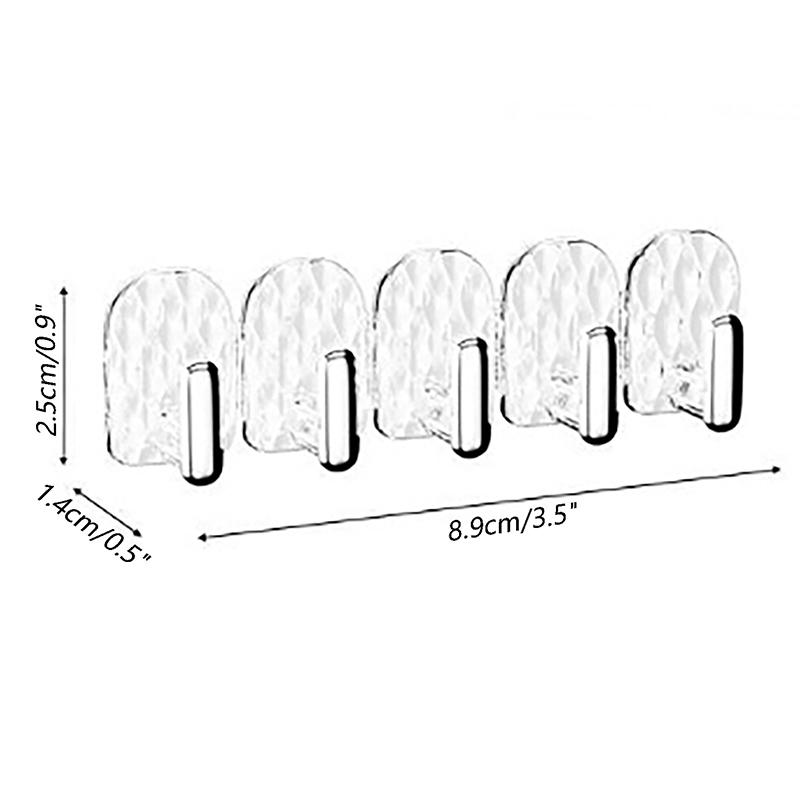 5 Stück runder Haken zum Aufhängen an der Wand Starker selbstklebender Haken Badezimmer Kleidung Handtuch Schlüsselhaken Küchenorganisation Zubehör