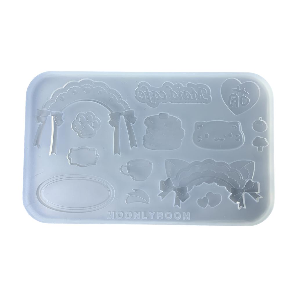 Flexible Silicone Molds Cats Housemaid Hat Accessories Epoxy Resin Ornament Pendant Mould Practical Jewelry Making Tool